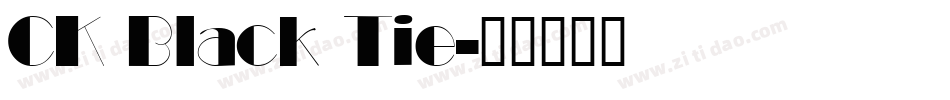 CK Black Tie字体转换